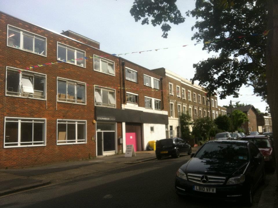 The brick former print factory on Southwell Road, home to Coldharbour London Studios